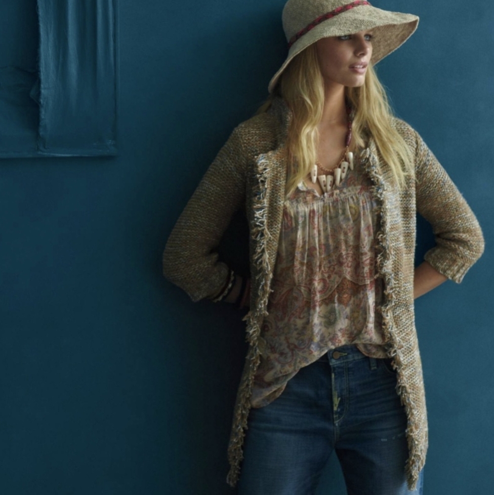 Anthropologie Sparrow Marled Peat Cardigan